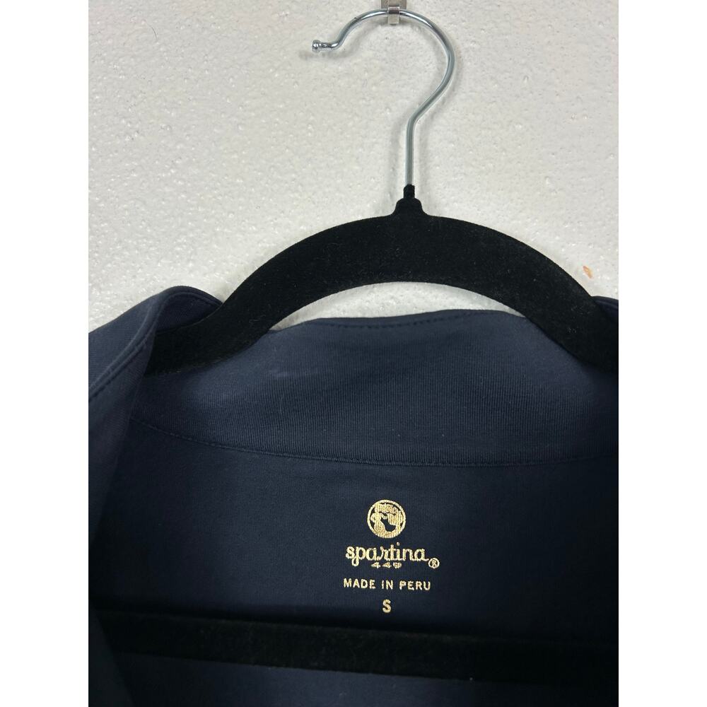 Spartina 449 Nora Half Zip Fringe Dress Navy Small Preppy Resort Coastal - Picture 7 of 10